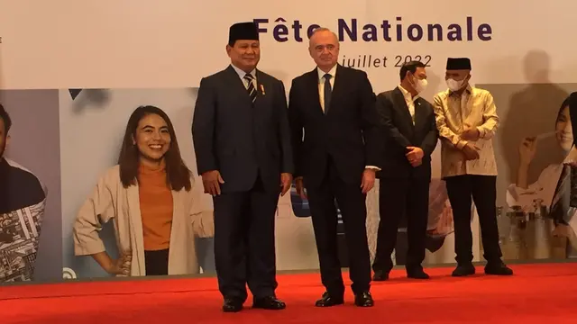 Menteri Pertahanan RI Prabowo Subianto menyebut Indonesia dan Prancis terus meningkatkan hubungan kemitraan yang strategis (Liputan6.com/Teddy Tri Setio Berty)