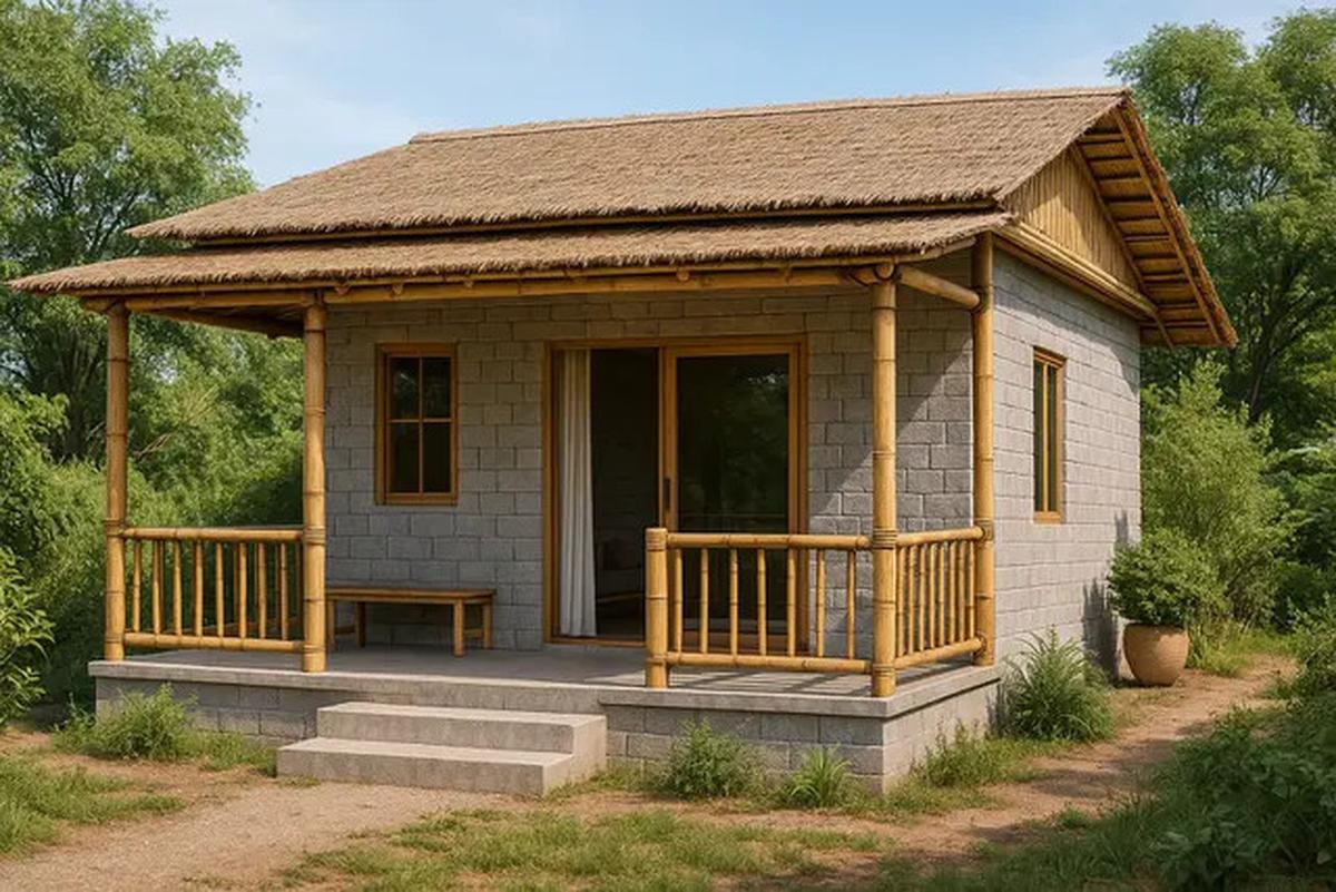 7 Model Rumah Kecil tapi Cantik dari Batako dan Bambu, Natural dan Terjangkau di 2025