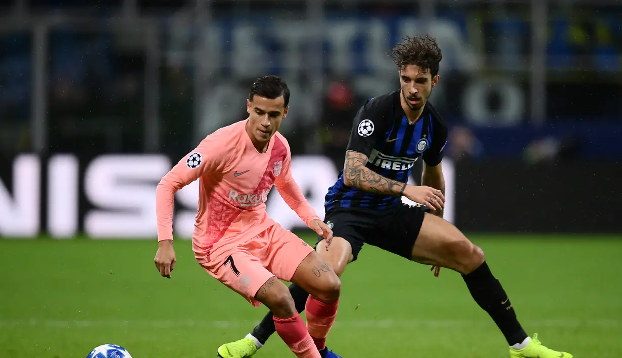 3. Philippe Coutinho - Kepindahan Coutinho ke Barcelona sempat menjadi perhatian para Liverpudlian dan Bercelonista. Pemain 26 tahun tersebut dilepas dengan mahar 400 juta euro dari Liverpool. (AFP/Marco Bertorello)