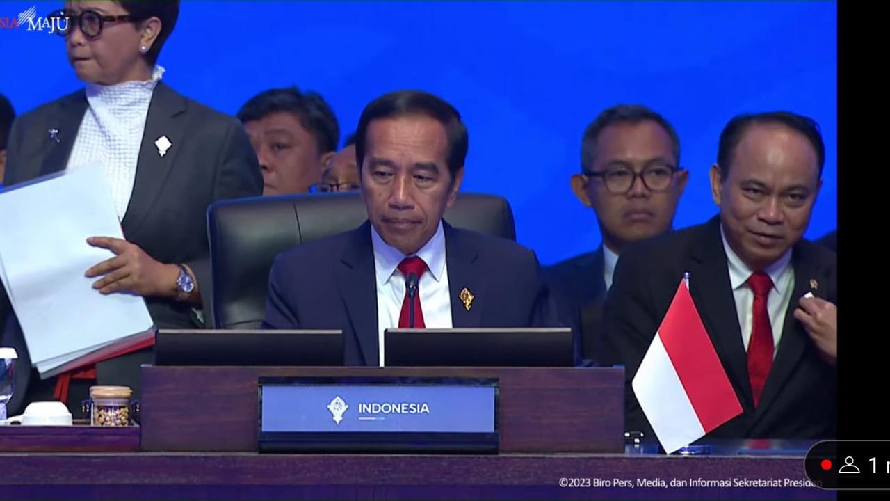 Presiden RI Joko Widodo (Jokowi) membuka Konferensi Tingkat Tinggi (KTT) Negara-Negara Pulau dan Kepulauan atau Archipelagic and Island States (AIS) pada Rabu 11 Oktober 2023 di Bali Nusa Dua Convention Center (BNDCC). (Screen grab YouTube Setkab RI)