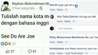 Nama Kota di Indonesia Diubah Jadi Bahasa Inggris. (Sumber: Instagram/ruang.dagelan/Brilio)