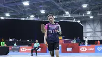 Pebulu tangkis tunggal putri Indonesia Chiara Marvella Handoyo membuat kejutan dengan mengalahkan unggulan pertama asal Jepang Tompka Miyazaki di perempat final Kejuaraan Dunia Junior 2023, Jumat, 6 Oktober 2023. (foto: PBSI)