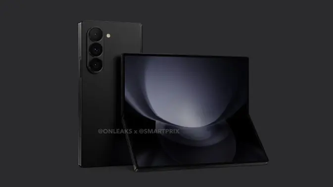 <p>Bocoran Desain Samsung Galaxy Z Fold 6 Terungkap, Minim Perubahan Bentuk. (Doc: OnLeaks | Smartprix)</p>