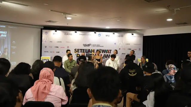 Konferensi prs pertunjukan "Setelah Lewat Djam Malam". (Foto: Istimewa)