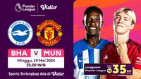 Live Streaming Brighton Vs Manchester United di Vidio. (Sumber: dok. vidio.com)