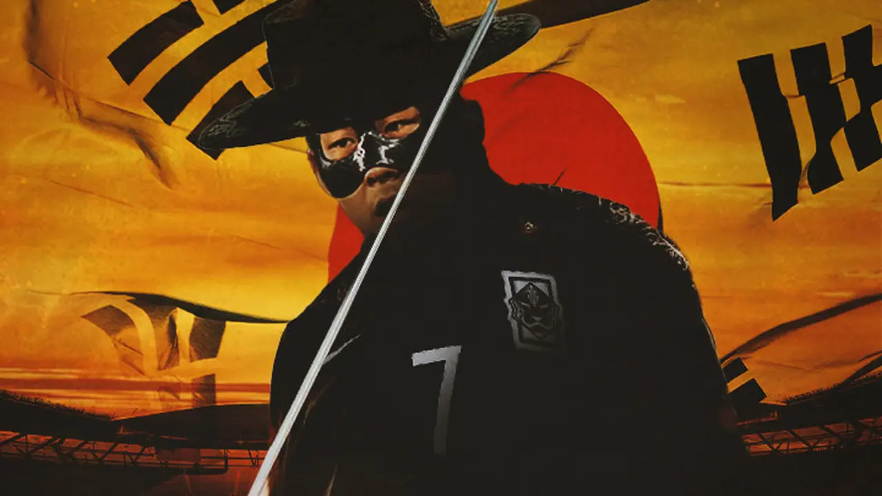 Piala Dunia - Ilustrasi Son Heung-min dengan Topeng Zorro