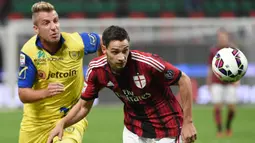 2. Mattia De Sciglio (AC Milan) - Bek sayap ini merupakan pemain andalan Massimiliano Allegri waktu menukangi AC Milan. Kedatangan Ricardo Rodriguez dan Andrea Conti ke AC Milan merupakan alasan De Sciglio ingin hengkang. (EPA/Daniel Dal Zennaro)