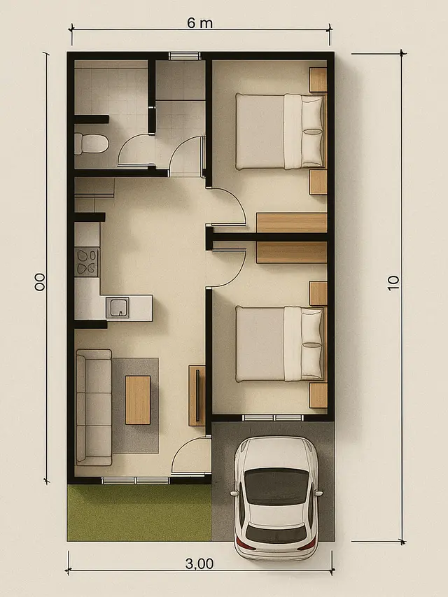 7 Desain Rumah Kecil Minimalis 2 Kamar, Lengkap dengan Inspirasi Denah yang Efisien dan Nyaman