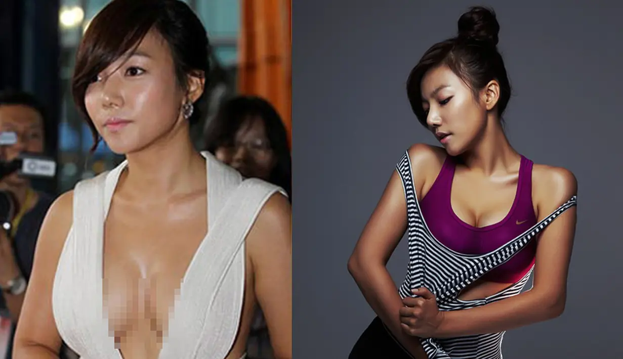 Lee Chae Young sontak menjadi pusat perhatian publik saat malam Seoul International Drama Award 2010, ia menonjolkan bentuk payudaranya yang indah di depan kalayak ramai (Istimewa)