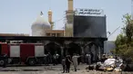 Kondisi kawasan makam Sayid Muhammad bin Ali al-Hadi di Balad usai terkena serangan bom bunuh diri, Baghdad, Irak (8/7). Diduga yang melakukan serangan adalah kelompok ISIS. (REUTERS / Thaier Al-Sudani)