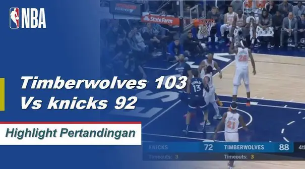 Taj Gibson skor 25 sebagai Timberwolves mendapatkan kemenangan atas Knicks, 103-92.