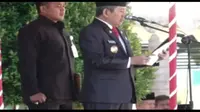 Gubernur Sulawesi Barat Salah Baca Pancasila. (Liputan6.com/Fauzan)