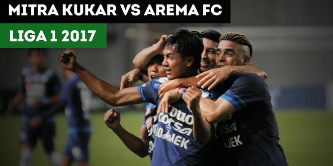 VIDEO: Highlights Liga 1 2017, Mitra Kukar vs Arema FC 0-3