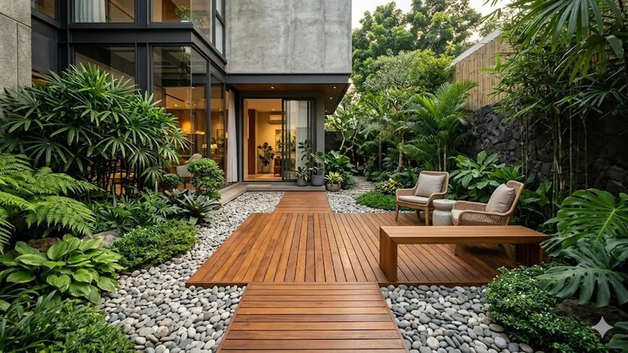Desain Decking Taman Minimalis Modern
