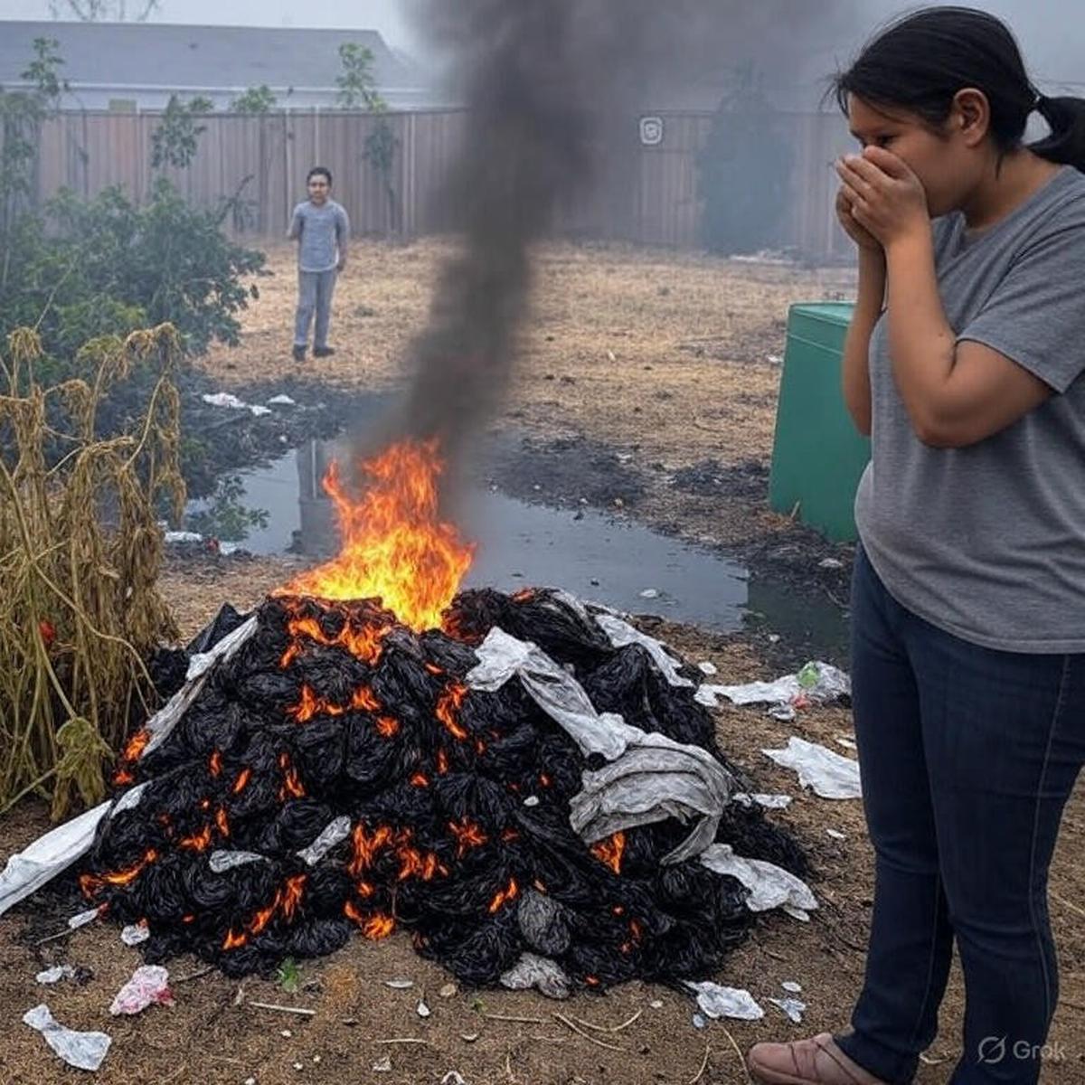 Ilustrasi Bakar Sampah Sembarangan