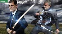 Slaven Bilic vs Jose Mourinho (Bola.com/Samsul Hadi)
