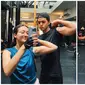 Potret Megan Domani Nge-Gym Bareng Jeremie Moeremans. (Sumber: Instagarm/megandomani1410)