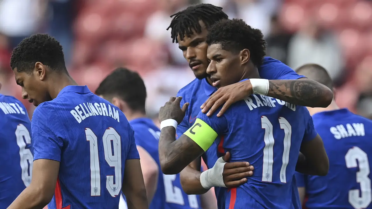 Foto Piala Eropa: Gol Penalti Marcus Rashford Bawa Inggris Pecundangi Rumania dalam Laga Uji Coba Jelang Euro 2020