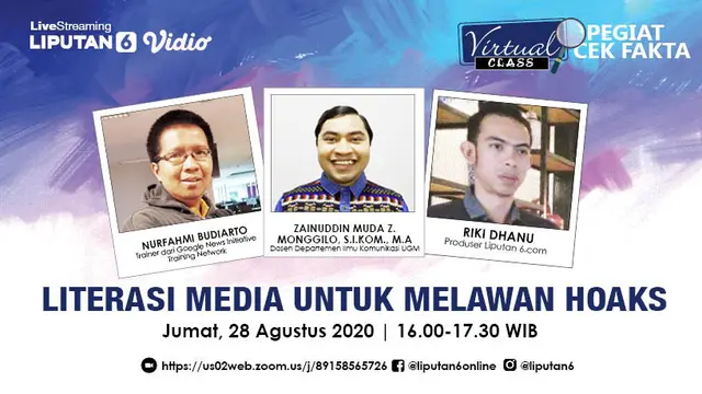 Virtual Class "Literasi Media untuk Melawan Hoaks" Liputan6.com. (Abdillah)