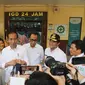 Jokowi mengunjungi RSUD Kumpulan Pane di Kota Tebing Tinggi, Sumut, Rabu (7/2/2024).