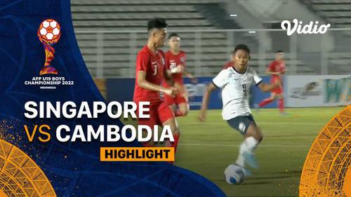 VIDEO: Highlights Piala AFF U-19 2022, Singapura Kalah dari Kamboja 0-1