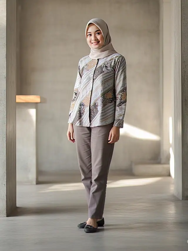 Model Baju Batik Terbaru 2025 Wanita Berhijab