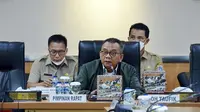 Wakil Ketua DPRD DKI sekaligus Wakil Ketua Badan Musyawarah (Bamus) DPRD DKI Mohammad Taufik saat memimpin Rapat Bamus di Gedung DPRD DKI Jakarta, Senin (8/11/2021) (ANTARA/HO-DPRD DKI Jakarta/am)