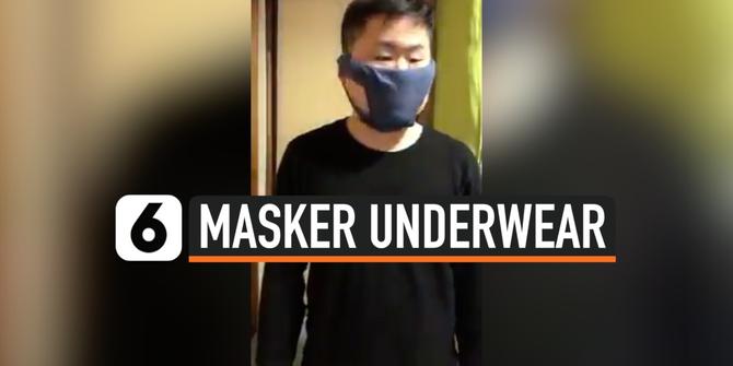 VIDEO: Viral, Komedian Jepang Buat Masker dari Pakaian Dalam