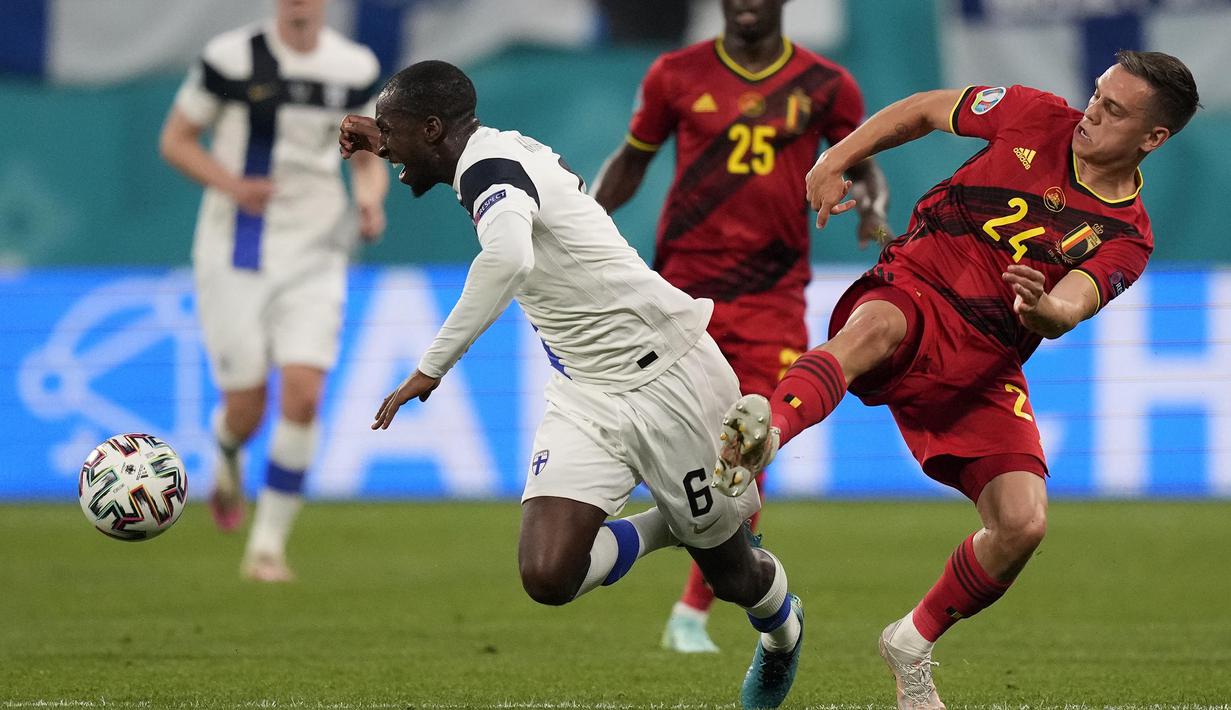 Di sisi lain, Finlandia gagal mengembangkan permainan dan kesulitan mengancam gawang Belgia pada babak pertama. Skor kacamata bertahan hingga babak pertama usai. (Foto: AP/Pool/Dmitri Lovetsky)