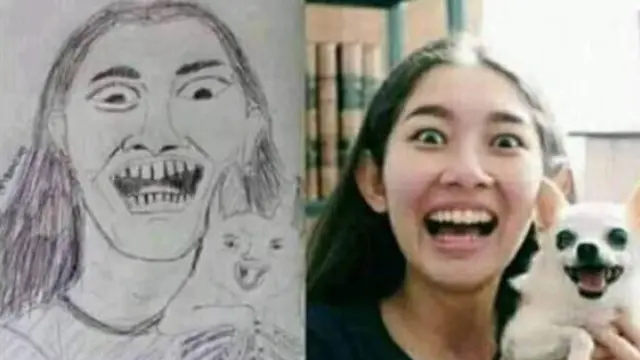 Beda dari Aslinya, 6 Potret Gagal Gambar Sketsa Wajah Ini Kocak Banget