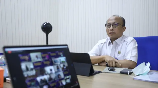 Sekjen Kemnaker Anwar Sanusi dalam webinar di Pusat Pendidikan dan Pelatihan Sumber Daya Manusia