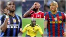 Berikut ini para pemain yang akhirnya termakan omongannya sendiri di Bursa Transfer. Diantaranya, Samuel Eto'o, Arturo Vidal dan Thierry Henry. (Foto Kolase AFP)