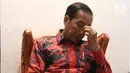 <p>Ekspresi Presiden Joko Widodo atau Jokowi dalam konferensi pers seusai pembukaan Rakernas III PDIP di Sekolah Partai Lenteng Agung, Jakarta Selatan, Selasa (6/6/2023). (Liputan6.com/Herman Zakharia)</p>