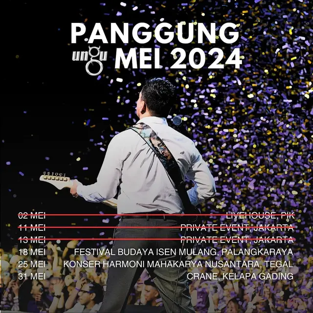 Ungu di panggung off air (Instagram/ungu_band)