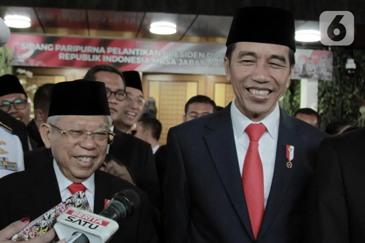 Senyum Jokowi-Ma'ruf Usai Dilantik Jadi Presiden dan Wakil Presiden