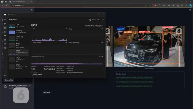 <p>Deteksi Objek (Object Detection) di Lenovo Yoga Pro 7 14IMH9 menggunakan Computer Vision dari YOLO v8</p>