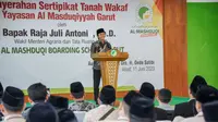 Wakil Menteri Agraria dan Tata Ruang/Wakil Kepala Badan Pertanahan Nasional (ATR/BPN), Raja Juli Antoni, menyampaikan pihaknya berkomitmen untuk mensertifikasi tanah wakaf lebih banyak dari tahun 2022 (Istimewa)