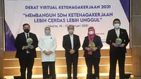Kemnaker Gelar Debat Virtual Ketenagakerjaan 2021.