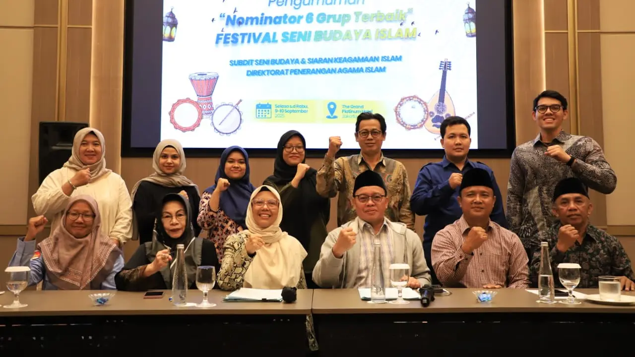 Kementerian Agama menetapkan enam grup kasidah terbaik dari 32 provinsi dalam Festival Seni Budaya Islam 2025. (Istimewa)