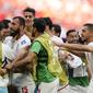 Kemenangan susah payah diraih timnas Iran usai mengalahkan timnas Wales dengan skor 2-0 yang dicetak pada waktu injury time. (AP Photo/Francisco Seco)