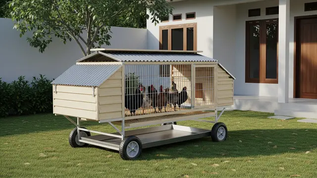 7 Model Kandang Ayam Portabel dengan Roda agar Mudah Dipindah, Sangat Fleksibel