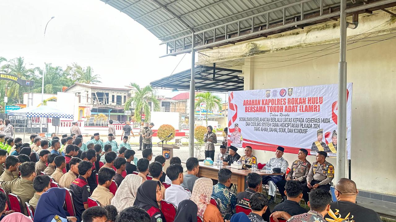 Kapolres Rohul Sosialisasikan Pilkada Damai dan Safety Riding