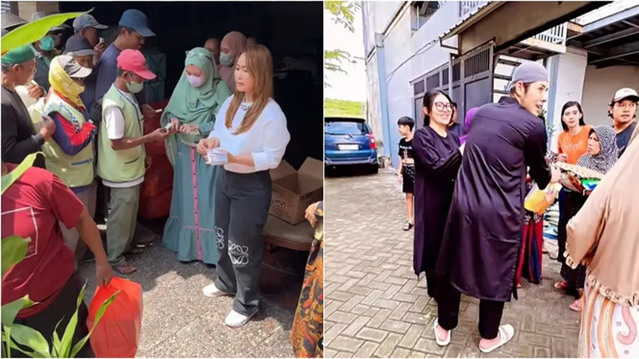 Potret 6 Seleb Bagi-Bagi Hampers ke Warga Jelang Lebaran, Banjir Pujian