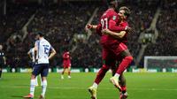 Liverpool menang 2-0 atas Preston North End pada laga babak keempat Carabao Cup musim ini di Stadion Deepdale, Kamis (28/10/2021) dini hari WIB. (AP Photo/Jon Super)
