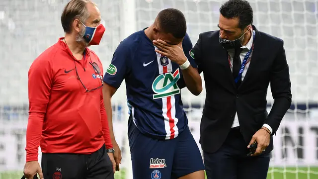 Penyerang Paris Saint-Germain, Kylian Mbappe.