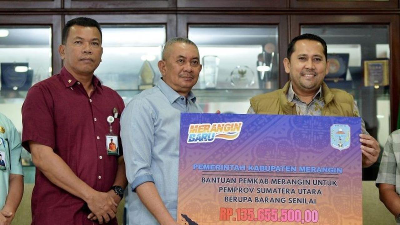 Pemprov Sumut Terima Bantuan Bencana Sumut dari Merangin untuk Korban Terdampak