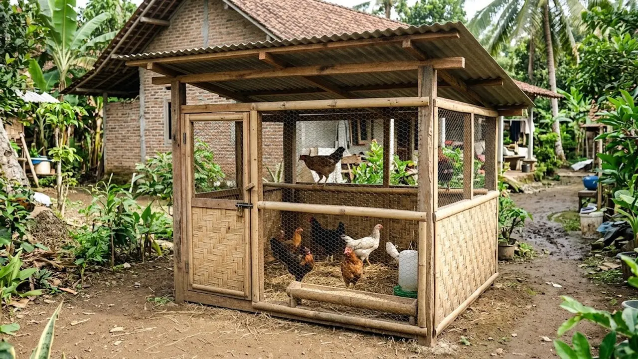Desain Kandang Ayam Kampung Sederhana untuk 10 Ekor