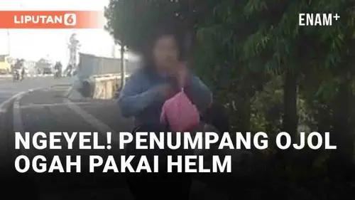 VIDEO: Ngeyel! Penumpang Ojol Tolak Pakai Helm Saat Ketemu Razia Gara-Gara Rambut
