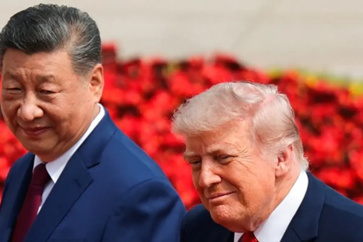 Presiden China Xi Jinping dan Presiden Amerika Serikat Donald Trump saat bertemu di Beijing pada Kamis (14/5/2026).