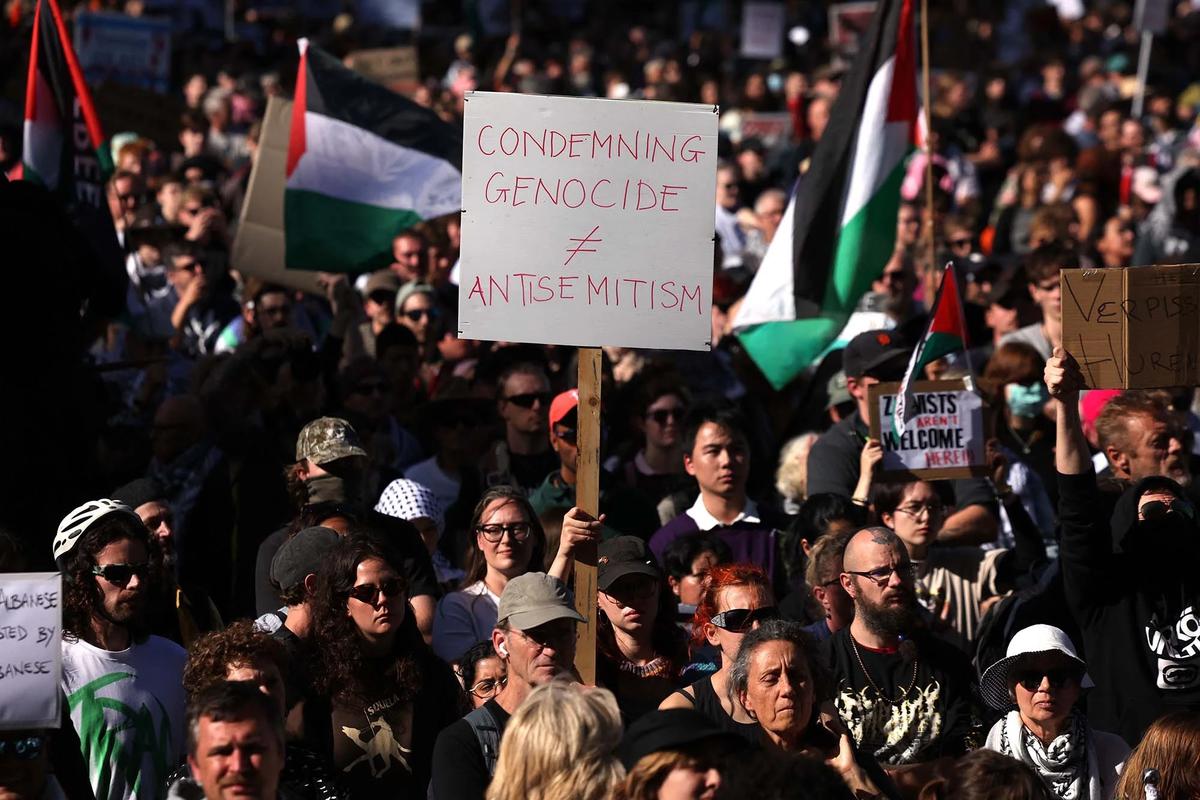 FOTO: Gelombang Protes Sambut Kedatangan Presiden Israel di Melbourne